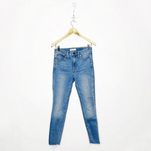 MADEWELL 10" High Rise Skinny Jeans women's Ainsworth Wash Raw Hem NC315 size 27